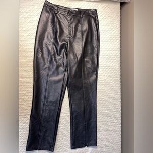 Gilli Black Faux Leather cropped pants